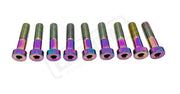 TS Altis Sigma Gearbox Cover Titanium Bolt Kit - Rainbow / 6 Pieces (Visible Bolts Only) / Socket Cap - Titanium Bolts