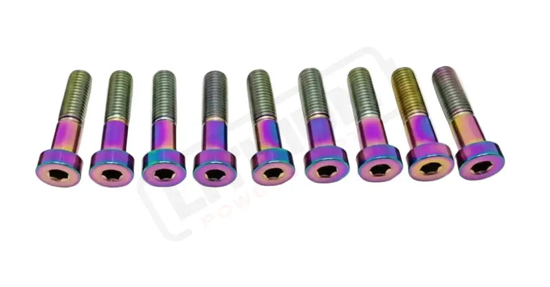TS Altis Sigma Gearbox Cover Titanium Bolt Kit - Rainbow / 6 Pieces (Visible Bolts Only) / Socket Cap - Titanium Bolts