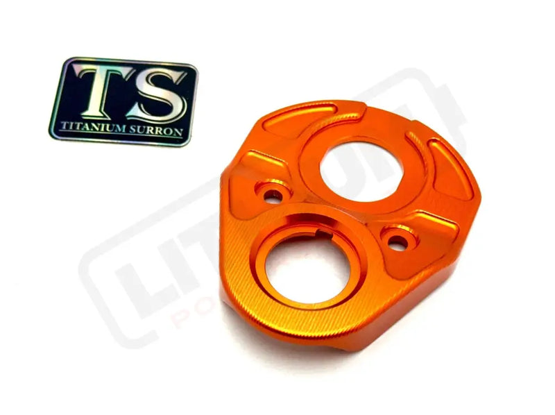 TS Aluminum Key Cover/ USB Plate for E-Ride Pro - Burnt Orange - Aluminum Ignition Cover