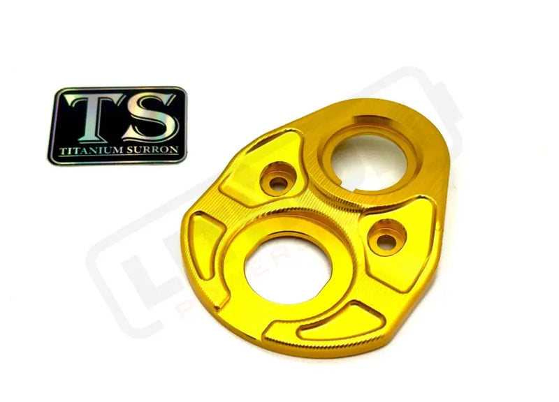 TS Aluminum Key Cover/ USB Plate for E-Ride Pro - Gold - Aluminum Ignition Cover