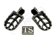 TS Anodized Aluminum Foot Pegs for Surron E-Ride Pro 79 Bike - Black - 6061 TS Footpegs