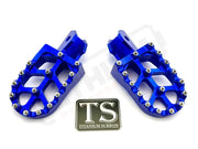 TS Anodized Aluminum Foot Pegs for Surron E-Ride Pro 79 Bike - Blue - 6061 TS Footpegs