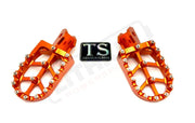 TS Anodized Aluminum Foot Pegs for Surron E-Ride Pro 79 Bike - Burnt Orange - 6061 TS Footpegs