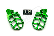 TS Anodized Aluminum Foot Pegs for Surron E-Ride Pro 79 Bike - Green - 6061 TS Footpegs