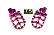 TS Anodized Aluminum Foot Pegs for Surron E-Ride Pro 79 Bike - Purple - 6061 TS Footpegs