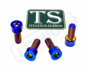 TS Axle Pinch Titanium Bolts for KKE/ DNM Forks - Burnt Blue / Altis Sigma Factory Fork - Titanium Bolts
