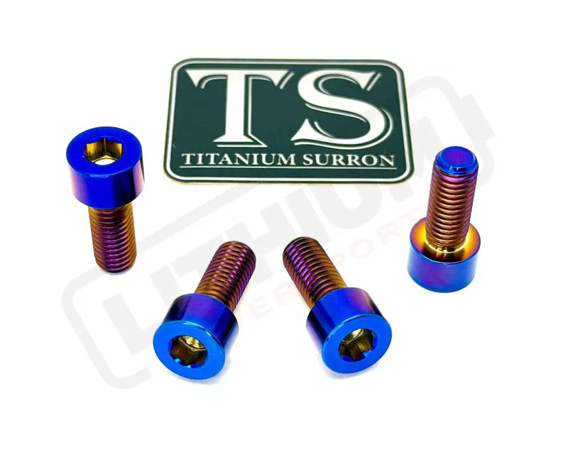 TS Axle Pinch Titanium Bolts for KKE/ DNM Forks - Burnt Blue / Altis Sigma Factory Fork - Titanium Bolts