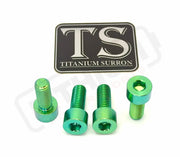 TS Axle Pinch Titanium Bolts for KKE/ DNM Forks - Green / Altis Sigma Factory Fork - Titanium Bolts