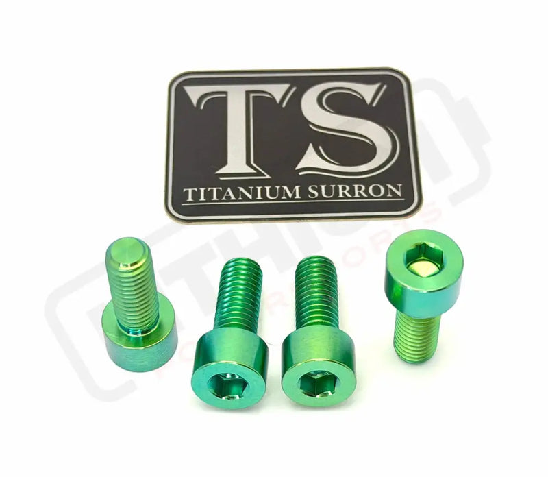 TS Axle Pinch Titanium Bolts for KKE/ DNM Forks - Green / Altis Sigma Factory Fork - Titanium Bolts