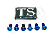 TS Controller Mount Bolts for Surron Talaria MX3/MX4 & XXX E-Ride Pro - Surron LBX (6 pcs) / Burnt Blue - Titanium Bolts