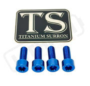 TS Controller Mount Bolts for Surron Talaria MX3/MX4 & XXX E-Ride Pro - Surron Ultra Bee (4 pcs) / Blue - Titanium Bolts
