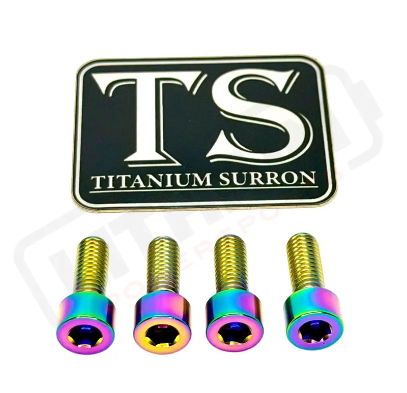TS Controller Mount Bolts for Surron Talaria MX3/MX4 & XXX E-Ride Pro - Surron Ultra Bee (4 pcs) / Rainbow - Titanium