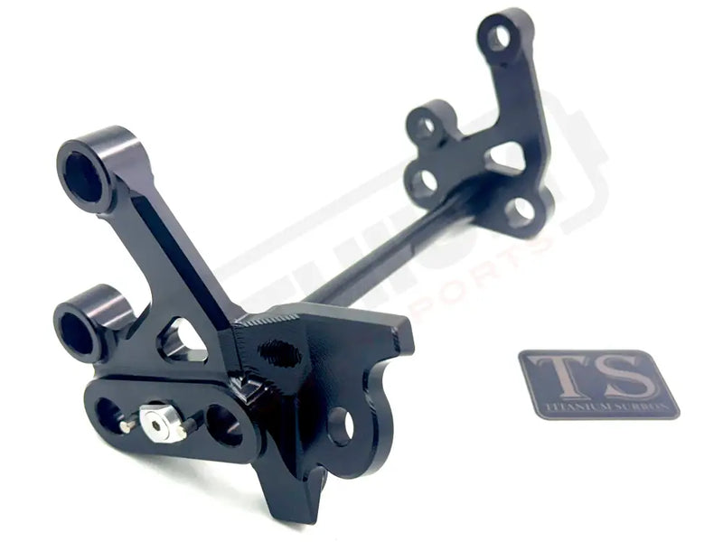 TS Custom CNC Aluminum Footpeg Bracket Assembly E-Ride Pro SS and S - Black / Black - Footpeg bracket assembly ERP