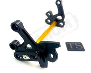 TS Custom CNC Aluminum Footpeg Bracket Assembly E-Ride Pro SS and S - Black / Gold - Footpeg bracket assembly ERP