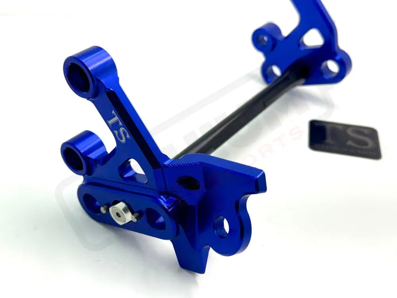 TS Custom CNC Aluminum Footpeg Bracket Assembly E-Ride Pro SS and S - Blue / Black - Footpeg bracket assembly ERP