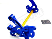 TS Custom CNC Aluminum Footpeg Bracket Assembly E-Ride Pro SS and S - Blue / Gold - Footpeg bracket assembly ERP