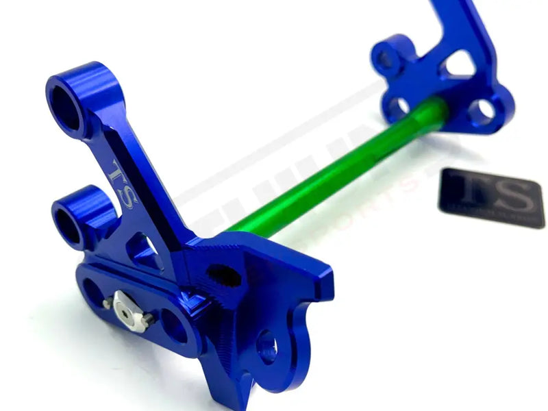 TS Custom CNC Aluminum Footpeg Bracket Assembly E-Ride Pro SS and S - Blue / Green - Footpeg bracket assembly ERP