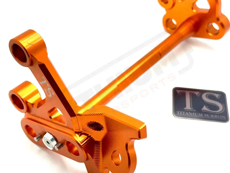 TS Custom CNC Aluminum Footpeg Bracket Assembly E-Ride Pro SS and S - Burnt Orange / Burnt Orange - Footpeg bracket