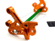 TS Custom CNC Aluminum Footpeg Bracket Assembly E-Ride Pro SS and S - Burnt Orange / Green - Footpeg bracket assembly