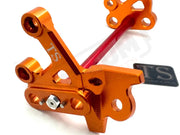 TS Custom CNC Aluminum Footpeg Bracket Assembly E-Ride Pro SS and S - Burnt Orange / Red - Footpeg bracket assembly ERP