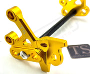 TS Custom CNC Aluminum Footpeg Bracket Assembly E-Ride Pro SS and S - Gold / Black - Footpeg bracket assembly ERP