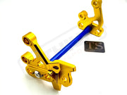 TS Custom CNC Aluminum Footpeg Bracket Assembly E-Ride Pro SS and S - Gold / Blue - Footpeg bracket assembly ERP