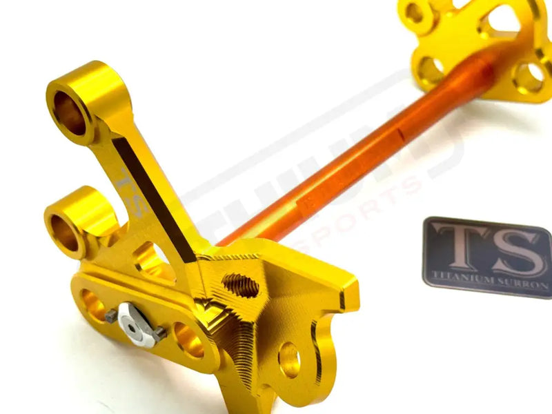 TS Custom CNC Aluminum Footpeg Bracket Assembly E-Ride Pro SS and S - Gold / Burnt Orange - Footpeg bracket assembly ERP