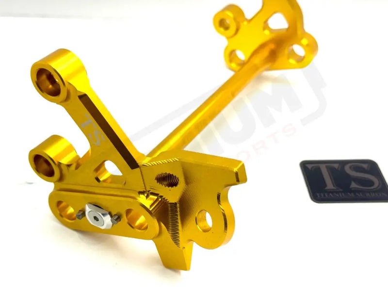 TS Custom CNC Aluminum Footpeg Bracket Assembly E-Ride Pro SS and S - Gold / Gold - Footpeg bracket assembly ERP
