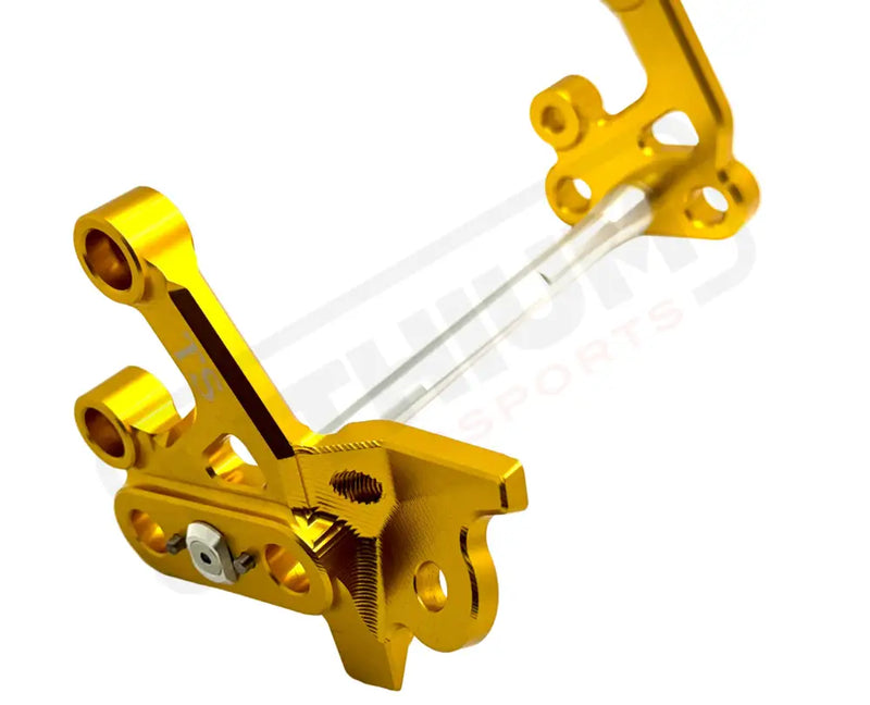 TS Custom CNC Aluminum Footpeg Bracket Assembly E-Ride Pro SS and S - Gold / Silver - Footpeg bracket assembly ERP