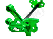 TS Custom CNC Aluminum Footpeg Bracket Assembly E-Ride Pro SS and S - Green / Black - Footpeg bracket assembly ERP