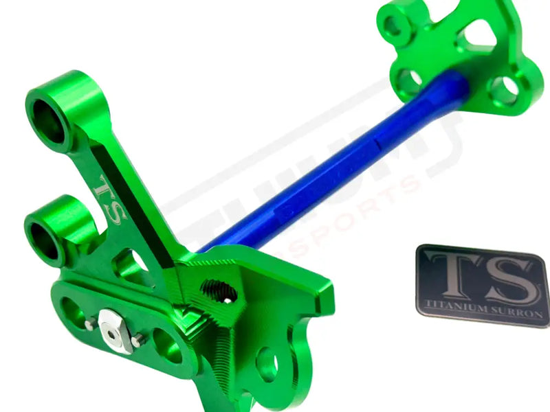TS Custom CNC Aluminum Footpeg Bracket Assembly E-Ride Pro SS and S - Green / Blue - Footpeg bracket assembly ERP
