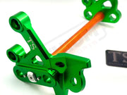 TS Custom CNC Aluminum Footpeg Bracket Assembly E-Ride Pro SS and S - Green / Burnt Orange - Footpeg bracket assembly