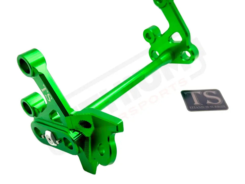 TS Custom CNC Aluminum Footpeg Bracket Assembly E-Ride Pro SS and S - Green / Green - Footpeg bracket assembly ERP