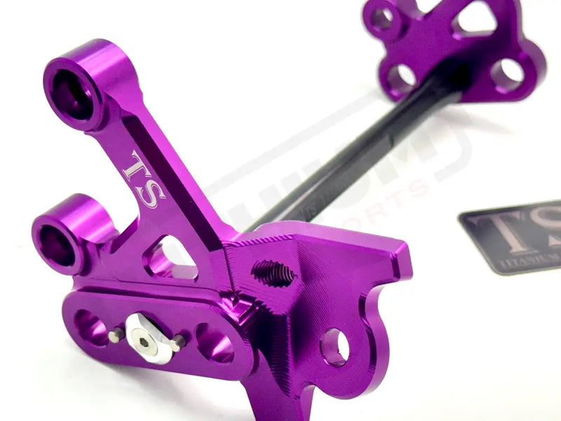 TS Custom CNC Aluminum Footpeg Bracket Assembly E-Ride Pro SS and S - Purple / Black - Footpeg bracket assembly ERP