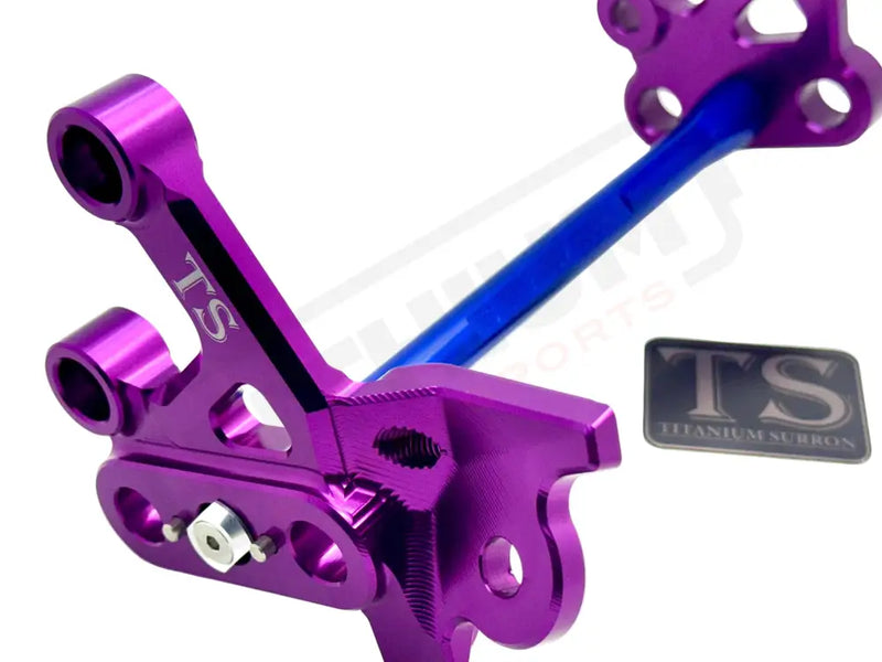 TS Custom CNC Aluminum Footpeg Bracket Assembly E-Ride Pro SS and S - Purple / Blue - Footpeg bracket assembly ERP