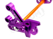 TS Custom CNC Aluminum Footpeg Bracket Assembly E-Ride Pro SS and S - Purple / Burnt Orange - Footpeg bracket assembly
