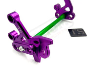 TS Custom CNC Aluminum Footpeg Bracket Assembly E-Ride Pro SS and S - Purple / Green - Footpeg bracket assembly ERP