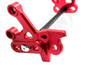 TS Custom CNC Aluminum Footpeg Bracket Assembly E-Ride Pro SS and S - Red / Black - Footpeg bracket assembly ERP