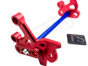 TS Custom CNC Aluminum Footpeg Bracket Assembly E-Ride Pro SS and S - Red / Blue - Footpeg bracket assembly ERP