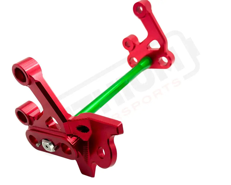 TS Custom CNC Aluminum Footpeg Bracket Assembly E-Ride Pro SS and S - Red / Green - Footpeg bracket assembly ERP