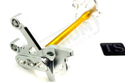 TS Custom CNC Aluminum Footpeg Bracket Assembly E-Ride Pro SS and S - Silver / Gold - Footpeg bracket assembly ERP