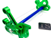 TS Custom CNC Aluminum Footpeg Bracket Assembly Surron - Green / Blue - Footpeg bracket assembly LBX