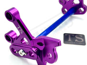 TS Custom CNC Aluminum Footpeg Bracket Assembly Surron - Purple / Blue - Footpeg bracket assembly LBX