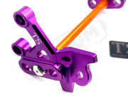 TS Custom CNC Aluminum Footpeg Bracket Assembly Surron - Purple / Burnt Orange - Footpeg bracket assembly LBX