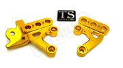 TS Custom CNC Aluminum Footpeg Bracket for Surron and E-Ride Pro - Gold - Surron CNC footpeg brackets