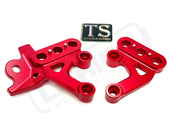 TS Custom CNC Aluminum Footpeg Bracket for Surron and E-Ride Pro - Red - Surron CNC footpeg brackets
