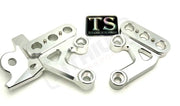 TS Custom CNC Aluminum Footpeg Bracket for Surron and E-Ride Pro - Silver - Surron CNC footpeg brackets
