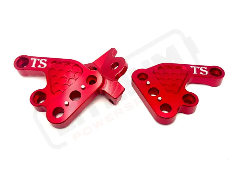 TS Custom CNC Aluminum Footpeg Brackets for Talaria Sting MX3 MX4 MX5 - Red / Talaria MX3 MX4 MX5 - Talaria CNC footpeg