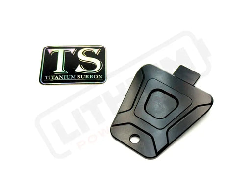 TS Custom CNC Aluminum Horn Delete Cover E-Ride Pro and Surron - Black - E-moto Frame Accessories