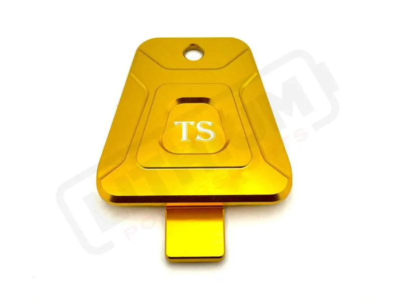 TS Custom CNC Aluminum Horn Delete Cover E-Ride Pro and Surron - Gold - E-moto Frame Accessories